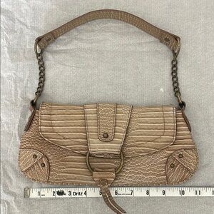 Beige Textured Women's Bag